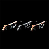 Coolstuffguru Halo Led Turn Signal Chrome Housing Clear Lens Projector Headlights Compatible with Honda Accord 4Dr Sedan 2008-2012 L+R Pair Head Light Lamp Assembly