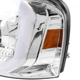 Coolstuffguru Chrome Housing Clear Lens LED Bar Projector Headlights Compatible with Ford F150 2004-2008, 06-08 Lincoln Mark LT, L+R Pair Head Light Lamp Assembly