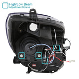 Coolstuffguru Black Halo Led Projector Headlights Compatible with Toyota Yaris 3 Door Hatchback