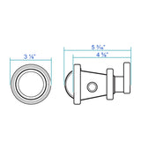 Coolstuffguru 3" Round White Clear SMD LED Halo Bumper Driving Projector Fog Lights