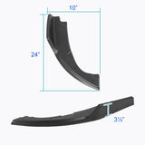 Coolstuffguru 2PC Matte Black Rear Diffuser Bumper Lip Spoiler Compatible with Honda Civic Sedan 2016-2020