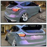 Coolstuffguru Compatible with Ford Focus 5Dr Hatchback Full LED Chrome Tail Lights Brake Lamps Pair