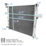 Coolstuffguru 2 Row Aluminum Cooling Radiator Compatible with Jeep Grand Cherokee 4.0L L6 Limited 1999-2004