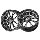1 X Spec-1 SP-59 Gloss Black & Machined & Undercut 18X8 4x100/4x114.3 73.1 Hub 38 Offset Black Wheel Rim