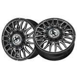 1 X XF Dually XF-240 Dually Gloss Black & Milled 24X8.25 8x165.1 121.3 Hub -240 Offset Black Wheel Rim
