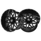 1 X XF Off-Road XF-211 Gloss Black & Milled 22X10 5x127/5x139.7 78.1 Hub -18 Offset Black Wheel Rim