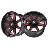 1 X XF Off-Road XF-215 Gloss Black & Red Milled 20X10 5x127/5x139.7 78.1 Hub -24 Offset Black, Red Wheel Rim