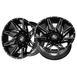 1 X XF Off-Road XF-218 Gloss Black & Milled 20X10 5x127/5x139.7 78.1 Hub -24 Offset Black Wheel Rim