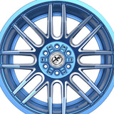 1 X XF Off-Road XF-232 Anodized Blue & Milled 24X14 5x127/5x139.7 78.1 Hub -76 Offset Blue Wheel Rim