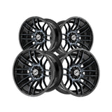 1 X XF Off-Road XF-232 Gloss Black & Machined Titanium Double Dark Tint 20X10 8x165.1/8x170 125.2 Hub -24 Offset Black Wheel Rim
