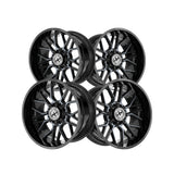 1 X XF Off-Road XF-235 Gloss Black & Machined Titanium Double Dark Tint 20X10 5x127/5x139.7 78.1 Hub -12 Offset Black Wheel Rim