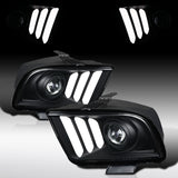 Coolstuffguru Projector Headlights Black Housing Compatible with 2005-2008 Ford Mustang