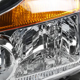 Coolstuffguru Compatible with Nissan Titan Pickup Armada Amber Chrome Diamond Headlights Pair