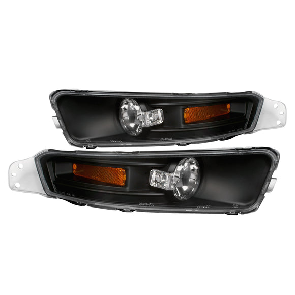 Coolstuffguru Compatible with Ford Mustang Gt/ Base Euro Style Bumper Lights Black