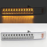 Coolstuffguru Compatible with Chevy S10 Blazer Sonoma Chrome Clear LED Bumper Signal Lights Left+Right