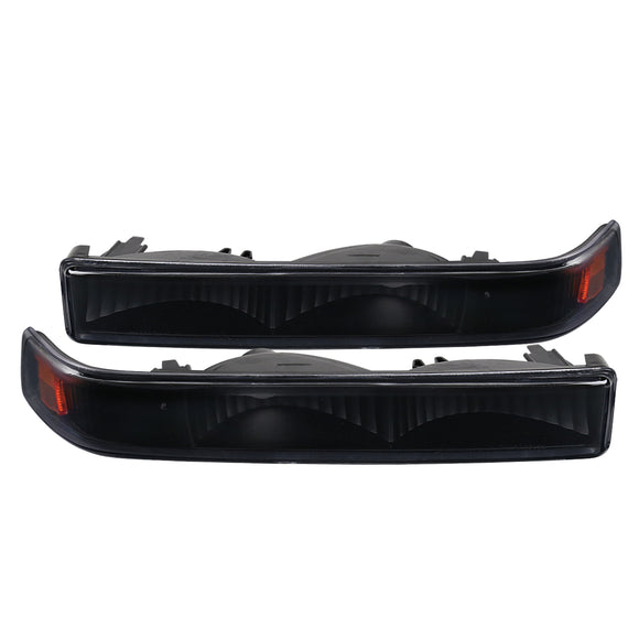 Coolstuffguru Compatible with Chevy S10 Ls Extreme/ Gmc Sonoma Sl Sls Bumper Lights Black