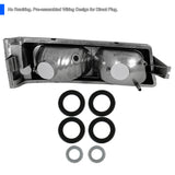 Coolstuffguru Compatible with Silverado Black Halo Projector Headlights+Bumper Lights+Smoke LED Tail Light
