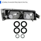 Coolstuffguru Compatible with Silverado Black Halo Projector Headlights+Bumper Lights+Smoke LED Tail Light
