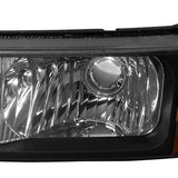 Coolstuffguru Compatible with Chevy Silverado Lt Ls/ Avalanche 1500 2500 3500 Signal Bumper Lights Black