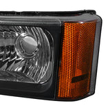 Coolstuffguru Compatible with Silverado Black Halo Projector Headlights+Bumper Lights+Smoke LED Tail Light