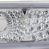 Coolstuffguru Compatible with Chevy Silverado Chrome LED Halo Projector Headlights+Bumper Lights+Fog Lamps