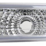 Coolstuffguru Chrome Housing Clear Lens LED Halo Projector Headlights + Bumper Lights Compatible with Chevy Silverado 1999-2002, 00-06 Tahoe Suburban, L+R Pair Head Light Lamp Assembly