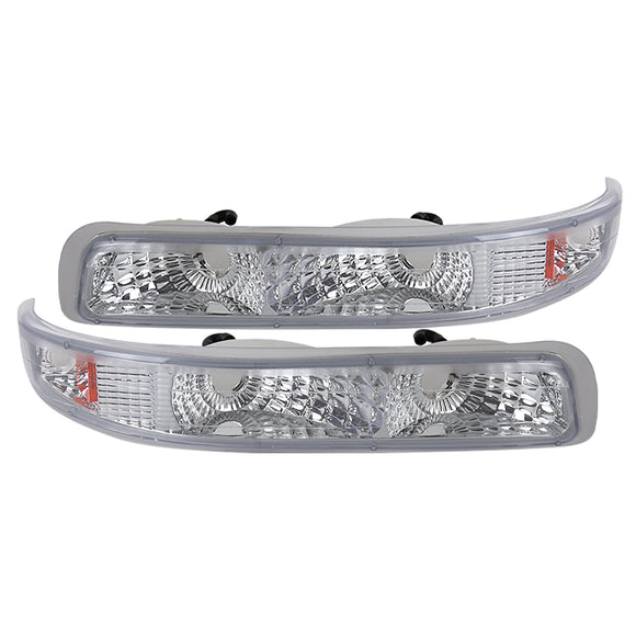 Coolstuffguru Compatible with Chevy Silverado 1500 2500 3500 Ls Lt, Tahoe Ls Lt Suburban Bumper Lights Chrome