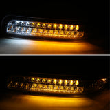 Coolstuffguru Compatible with Chevy Tahoe Suburban Clear LED Halo Projector Headlights+LED Bumper Lights