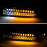 Coolstuffguru Compatible with Chevy Tahoe Suburban Clear LED Halo Projector Headlights+LED Bumper Lights