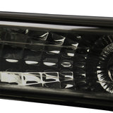 Coolstuffguru Compatible with Silverado Black Projector LED Headlights+Bumper Lights+Smoke Fog Lamps