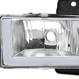 Coolstuffguru Chrome Housing Clear Lens LED Bar Headlights+Bumper Lights+Corner Lamps Compatible with GMC C10 C/K Suburban 1988-1993