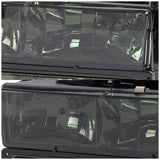 Coolstuffguru Compatible with Chevy C/K C10 Silverado Smoke Headlights Bumper Corner Signal Lamps+Tail Lig