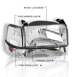 Coolstuffguru Compatible with Ford F150 F250 F350 Bronco Factory Style Clear Headlights+Corner Bumper Lights