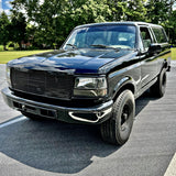 Coolstuffguru Compatible with Ford F150 F250 F350 Bronco Black Headlights+Bumper Lights+Signal Corner Lamps