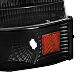 Coolstuffguru Compatible with Ford F150 F250 F350 Bronco Black Headlights+Bumper Lights+Signal Corner Lamps