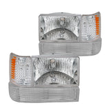 Coolstuffguru Compatible with JEEP 1993-1996 GRAND CHEROKEE HEAD LIGHTS+BUMPER+CORNER