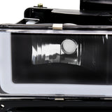 Coolstuffguru Black Headlights Bumper  Lamps w/ LED Tube Compatible with C10 C/K 1500 Suburban Yukon 1994-1998