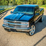 Coolstuffguru Compatible with Chevy C/K Tahoe Halo LED Projector Headlights+LED Bumper Lights+Corner Lamps