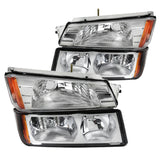 Coolstuffguru Compatible with Chevy Avalanche 1500 2500 Pickup Headlights Turn Signal Bumper Lamps Left+Right