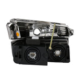 Coolstuffguru Compatible with Chevy Avalanche 1500 2500 Black Headlights Turn Signal Bumper Lamps Left+Right