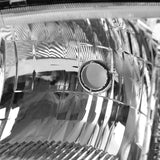 Coolstuffguru Compatible with GMC Sierra 1500 1500HD 2500 Chrome Clear Headlights+Bumper Lamps+Vertical Gr