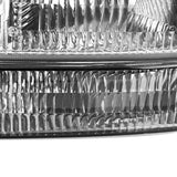 Coolstuffguru Compatible with GMC Yukon XL Chrome Clear Headlights+Bumper Lamps+Vertical Hood Grille