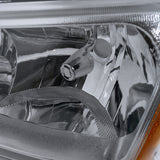 Coolstuffguru Compatible with Chevy Silverado Chrome Crystal Headlights+Clear Signal Bumper Light