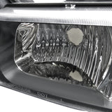 Coolstuffguru Compatible with Chevrolet Silverado Black Crystal Headlights, bumper lights