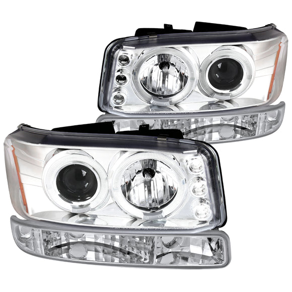 Coolstuffguru PROJECTOR HEAD LIGHTS+SIGNAL Compatible with 1999-2006 GMC SIERRA YUKON