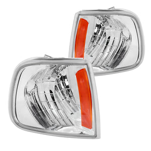 Coolstuffguru Compatible with Ford F150 Xl Xlt/ Expedition Xlt Corner Signal Lights Chrome