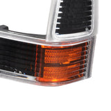 Coolstuffguru Compatible with Ford F250 Super Duty Style Side, Blk Led Headlights, Corner Lamps, 3D Tail L