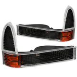 Coolstuffguru Compatible with Ford F250 F350 F450 F550 SD, Ford Excursion, Black Housing, Corner Signal Lights