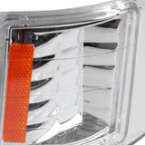 Coolstuffguru Compatible with Chevy C10 Silverado Chrome Projector Headlights+LED Bumper+Clear Corner Lamp