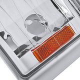 Coolstuffguru Compatible with Chevy C/K C10 Pickup Silverado 1500 Tahoe Chrome Corner Signal Lights